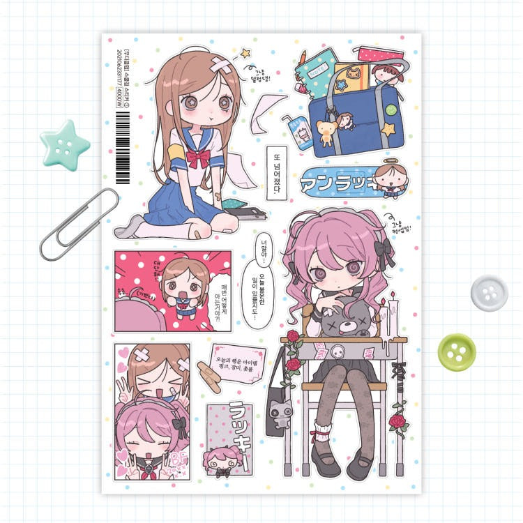 moodyclub - school girl sticker
