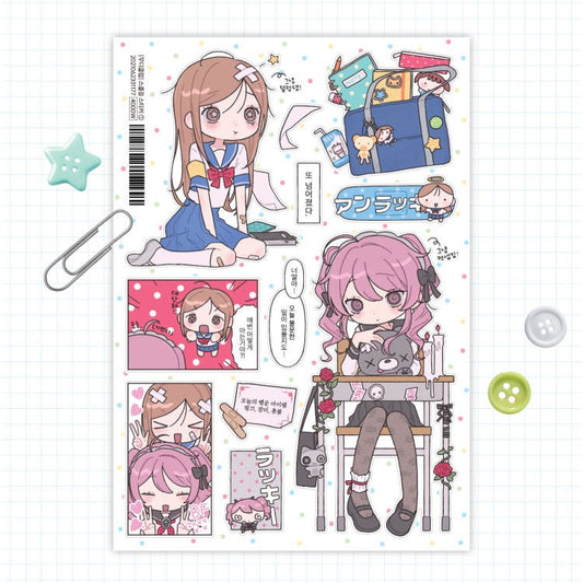 moodyclub - school girl sticker