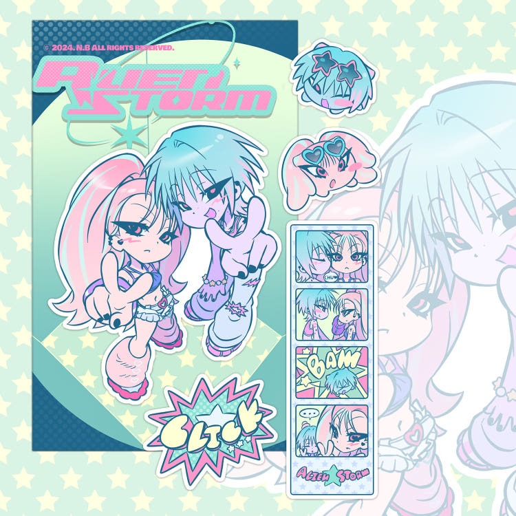 alien storm - vol. 1 sheet sticker