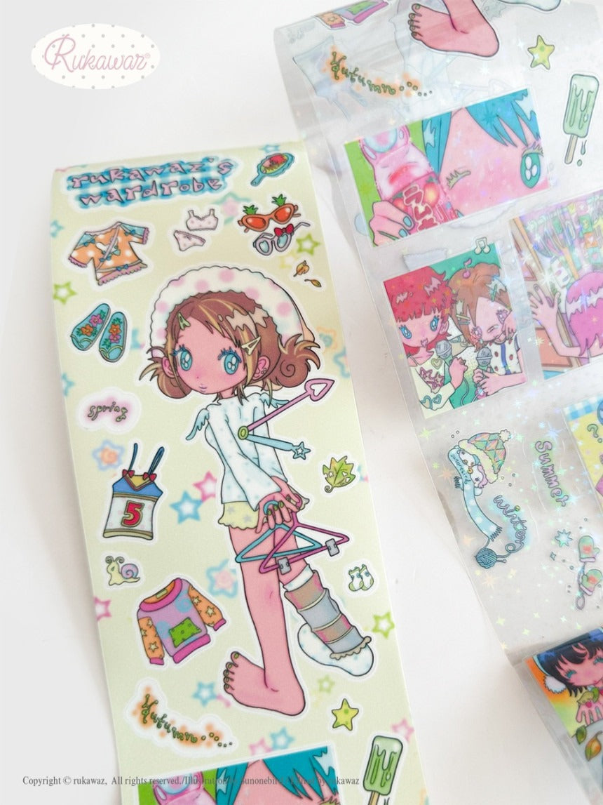 Rukawaz - The four seasons roll sticker kiss cut tape
