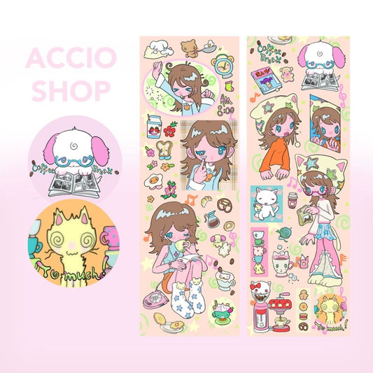 Accio Shop - Coffee break roll sticker kiss cut tape