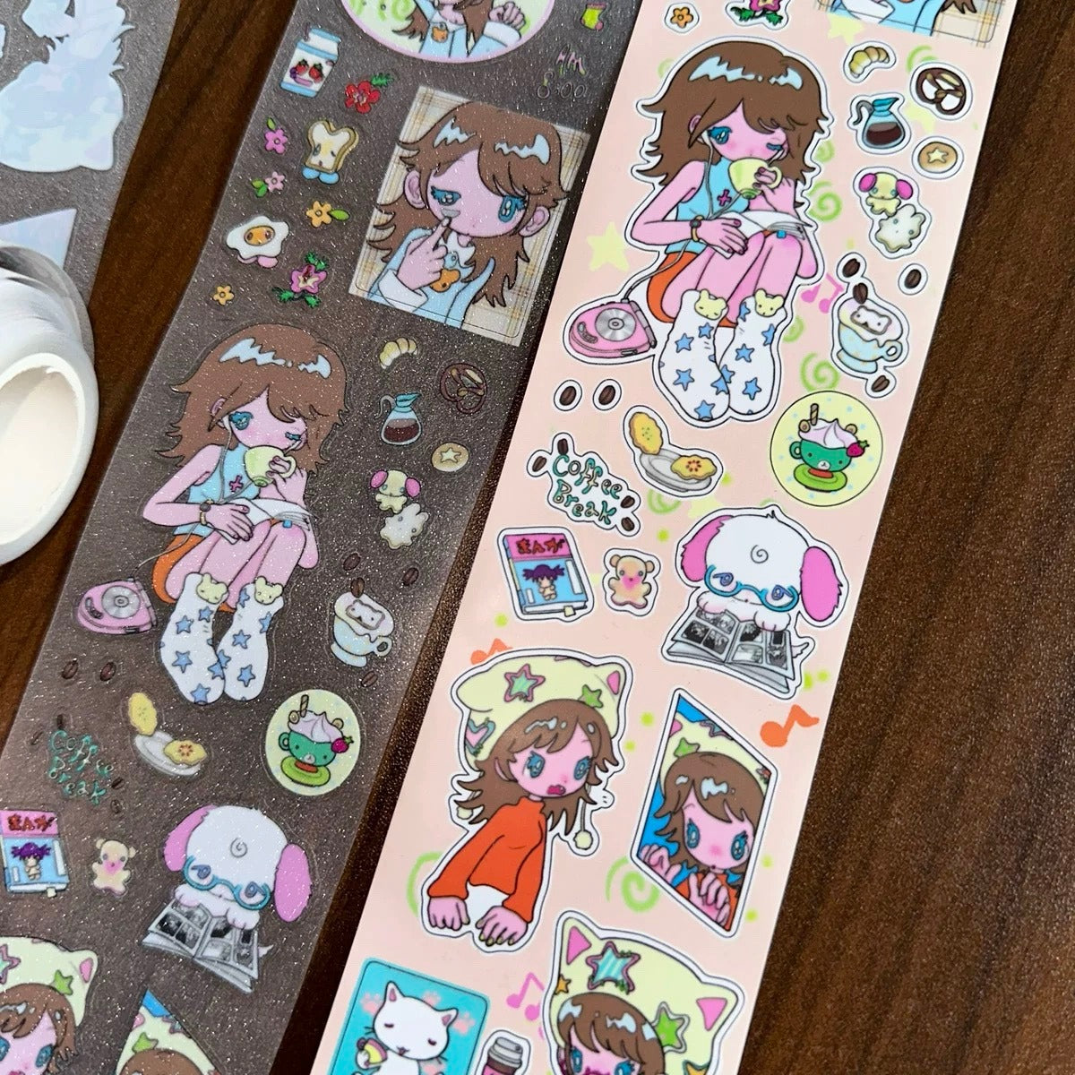 Accio Shop - Coffee break roll sticker kiss cut tape