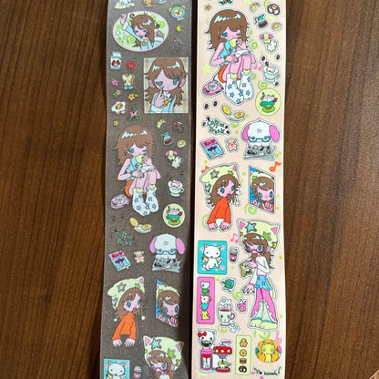 Accio Shop - Coffee break roll sticker kiss cut tape