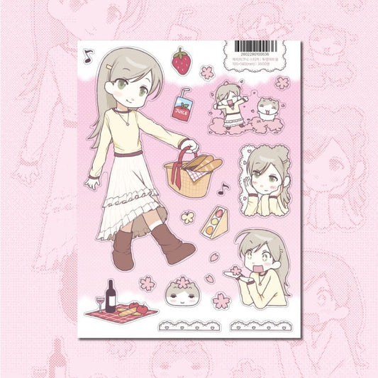 soosangpa - cherry picnic sticker