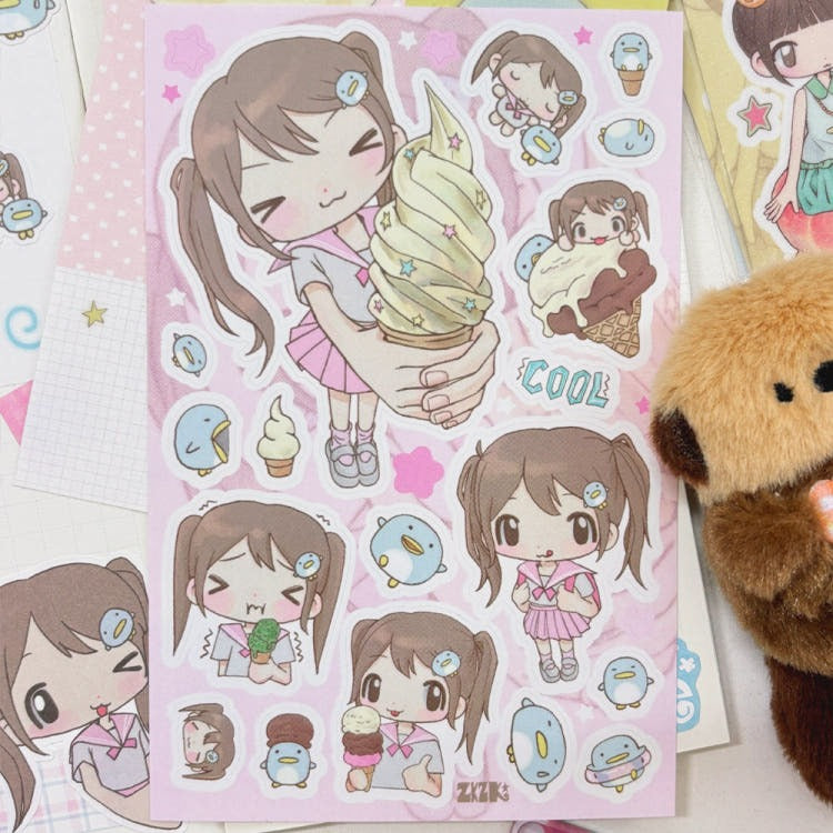 zkzk studio - sweety ice pink sticker