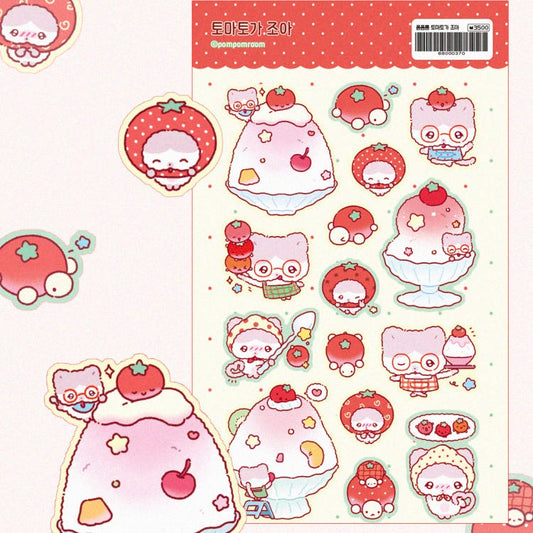 Pompomroom  - i love tomatoes sticker