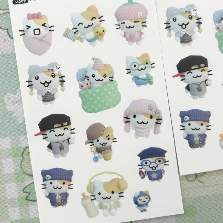 dekho bokho - 3D cat daily 4 sticker