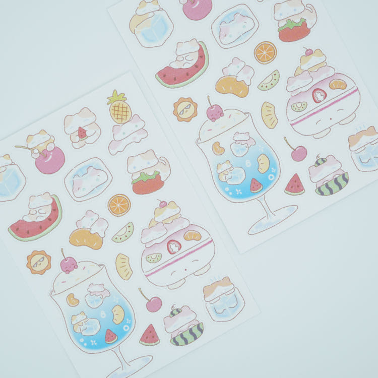 fluffyboo - fruit sheet sticker